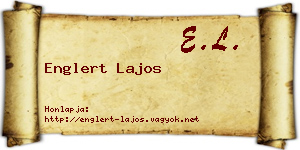 Englert Lajos névjegykártya